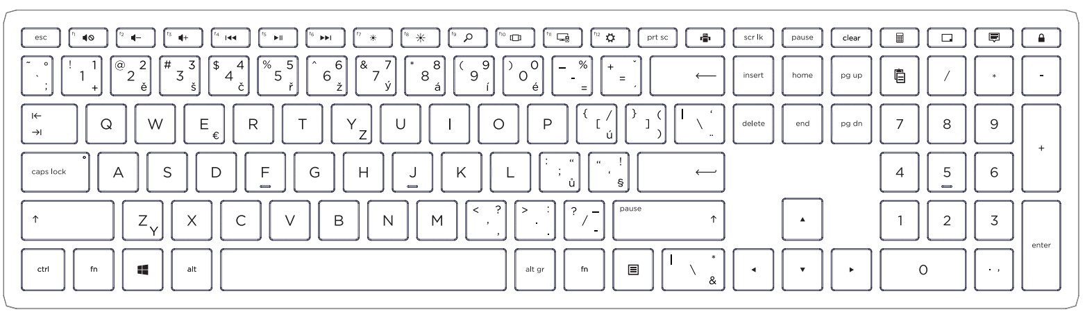 HP Pavilion Keyboard 300/ Drátová USB/ CZ layout/ Čierna 