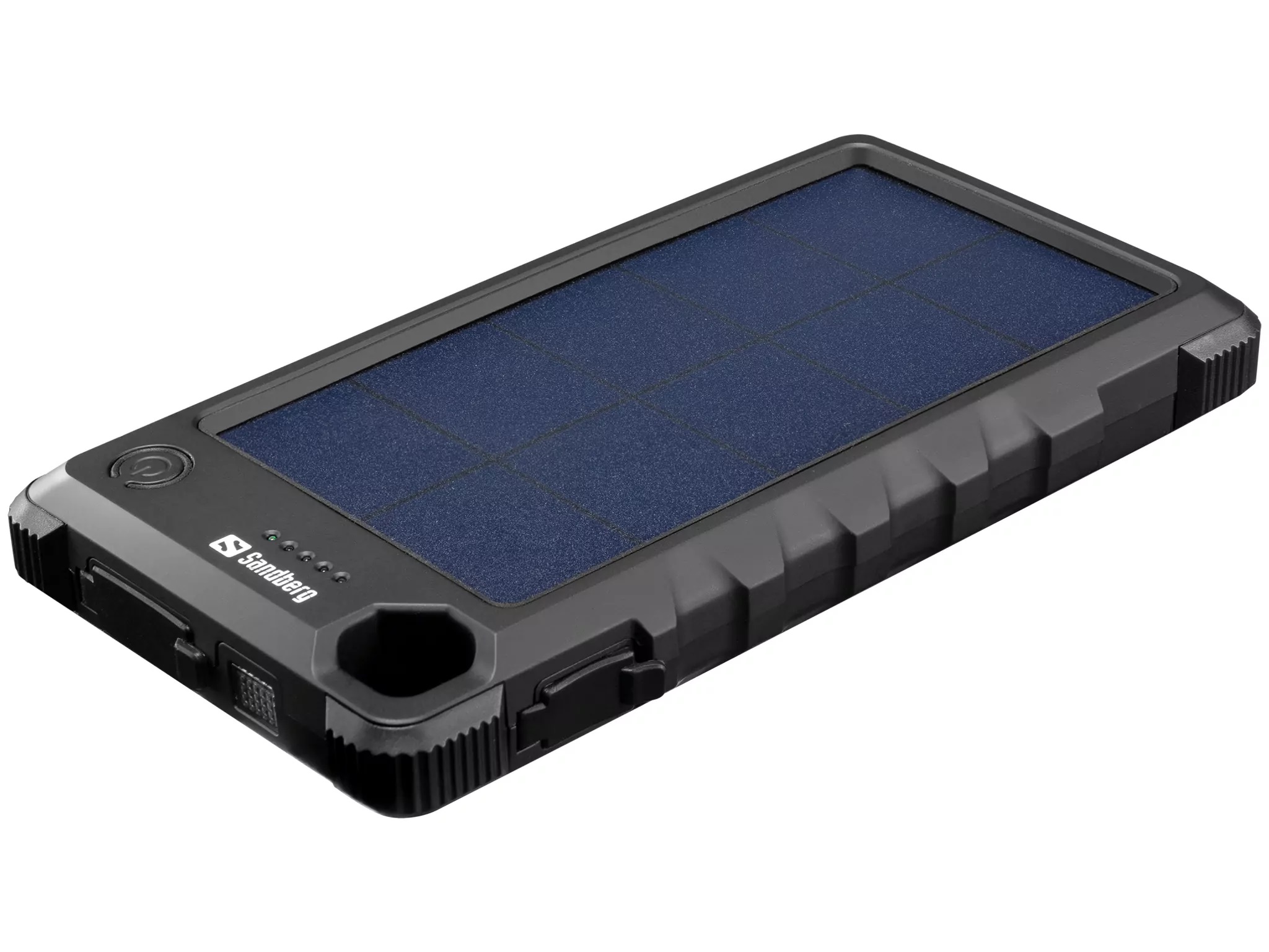 Sandberg Outdoor Solar Powerbank 10000 mAh, solárna nabíjačka, čierna