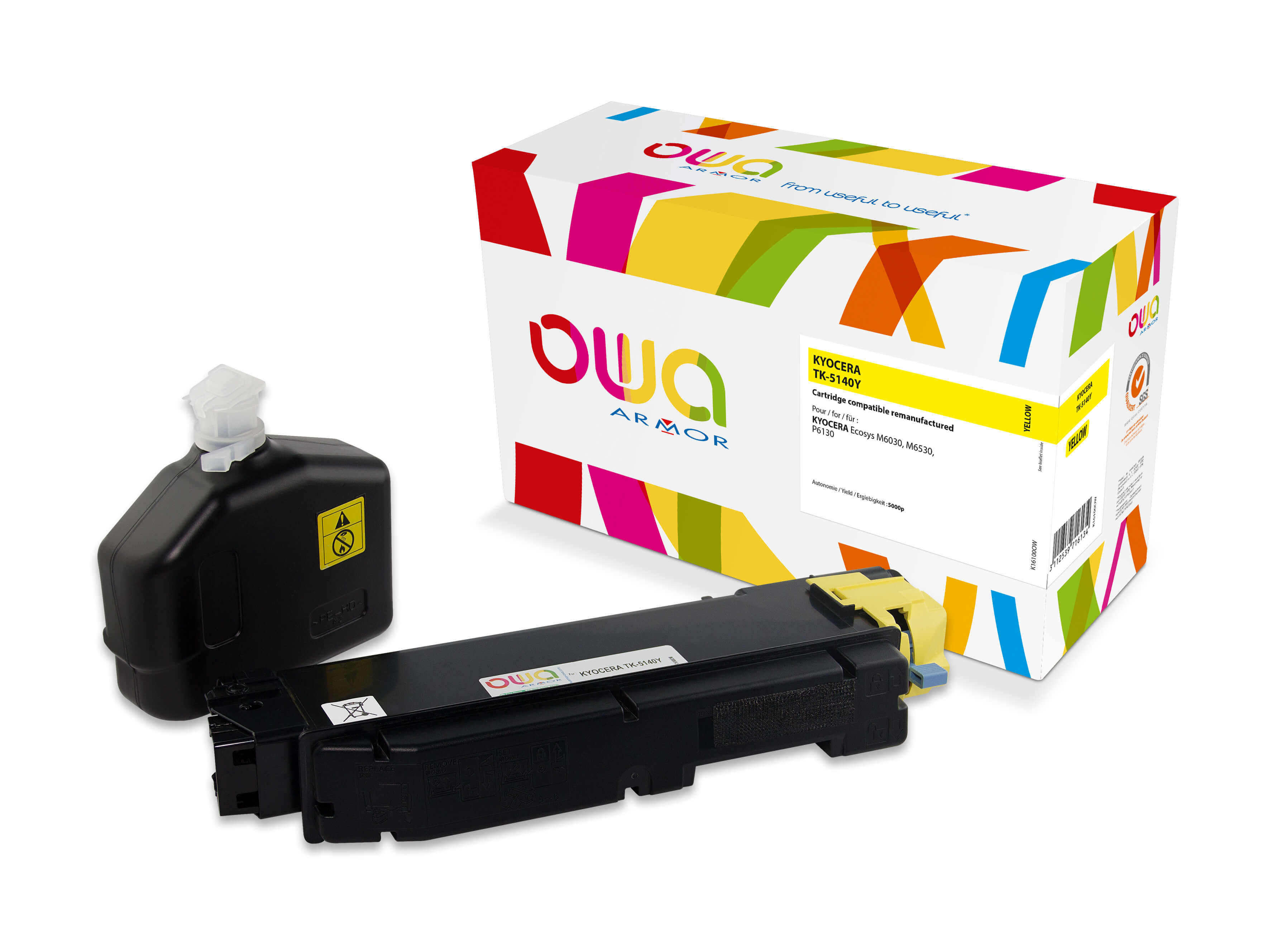 OWA Armor toner kompatibilný s Kyocera TK-5140Y, 5000st, žltá/ yellow