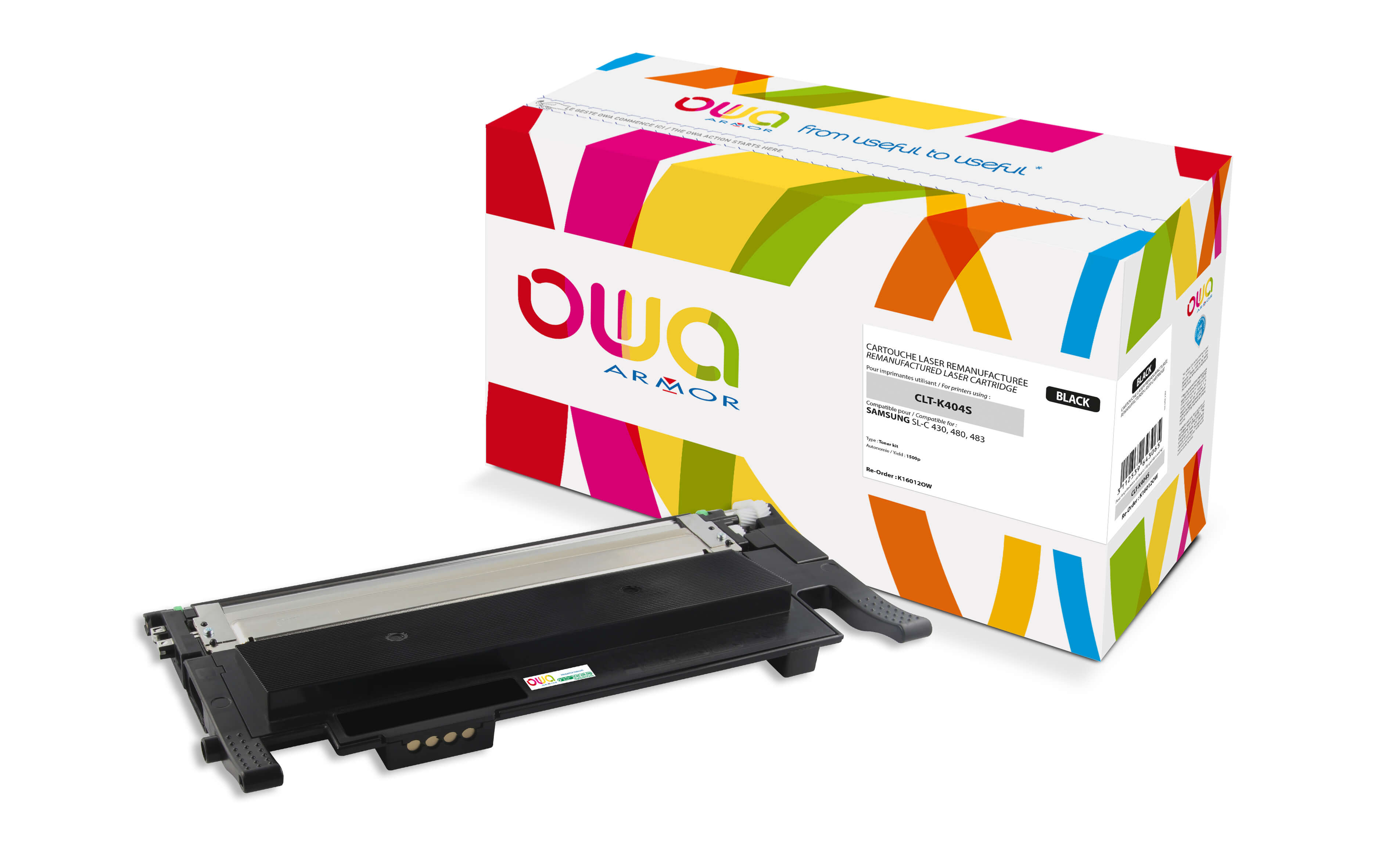 OWA Armor toner pre SAMSUNG XP C430,  C480,  SU100A,  1500 ks.čierna/ čierna (CLT-K404S)