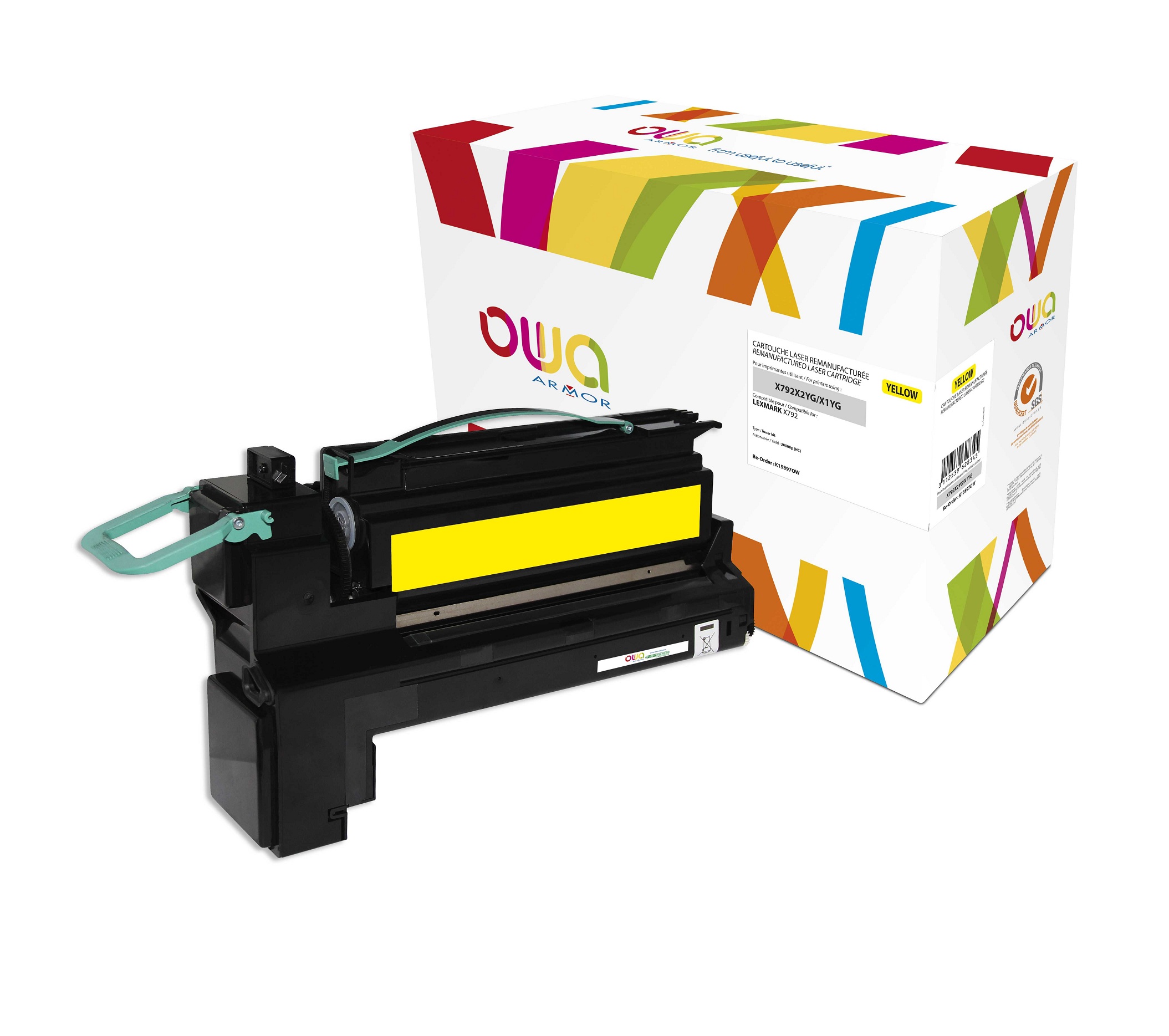 OWA Armor toner kompatibilný s Lexmark X792X2YG, 20000st, žltá/ yellow