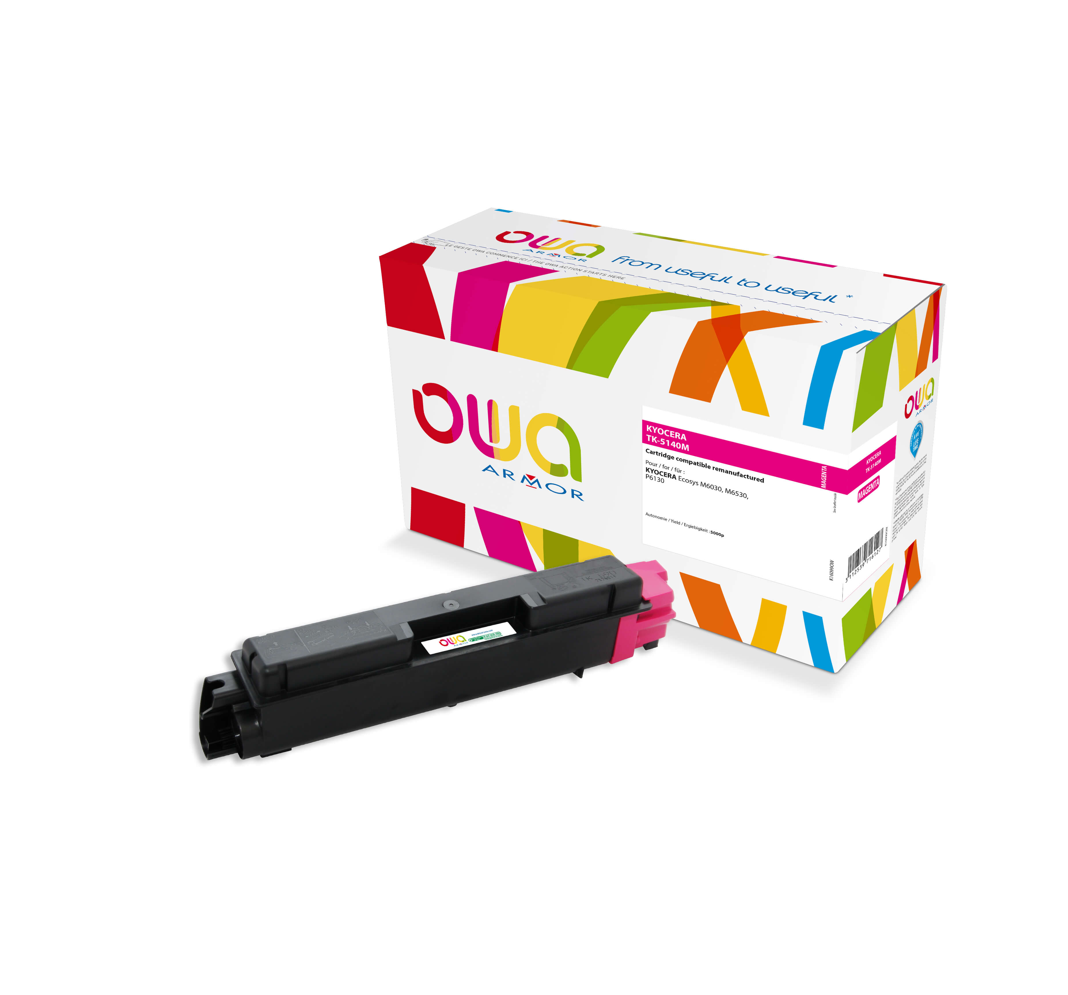 OWA Armor toner kompatibilný s Kyocera TK-5140M, 5000st, červená/ magenta