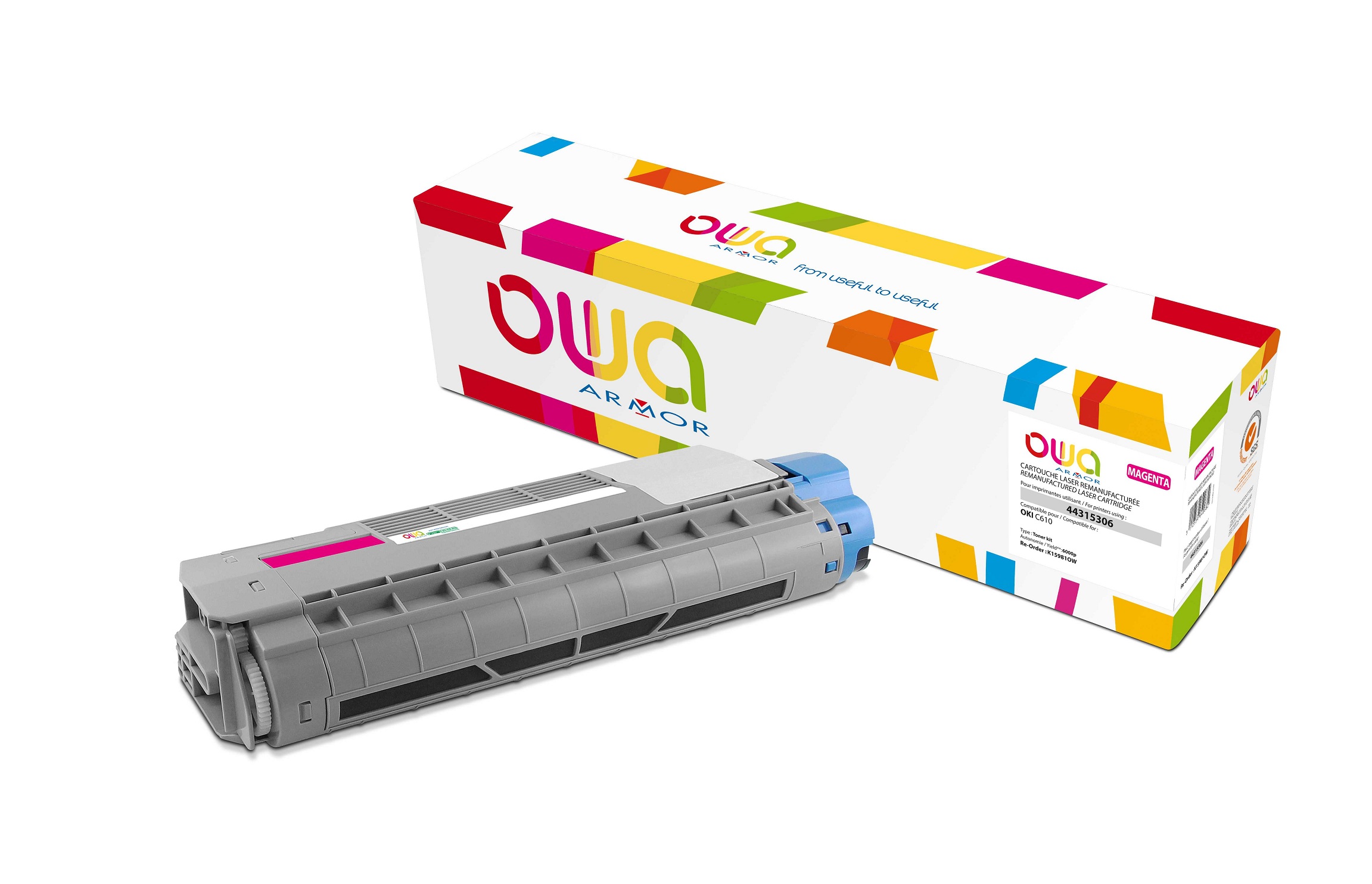 OWA Armor toner kompatibilný s OKI 44315306, 6000st, červená/ magenta