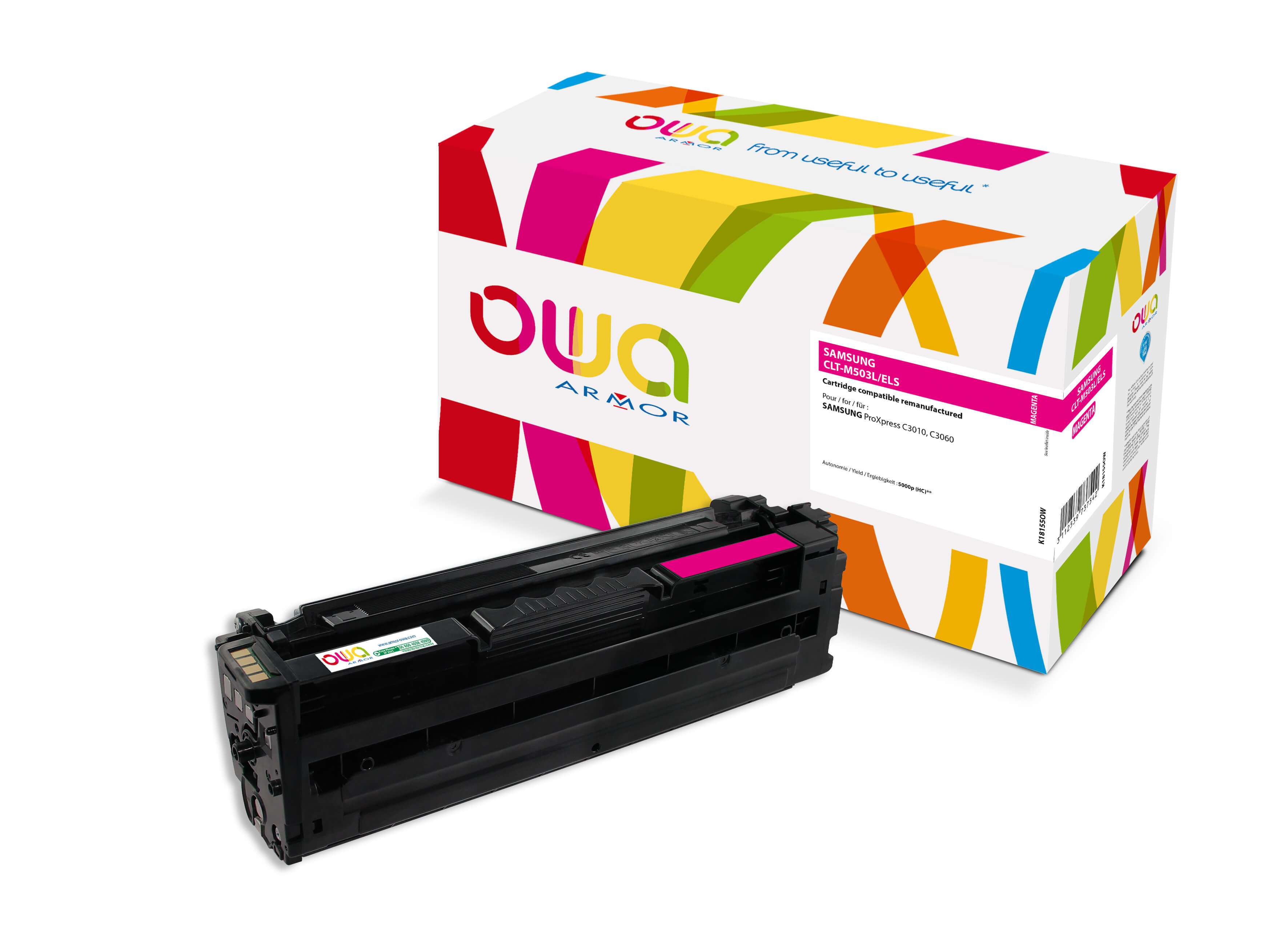 OWA Armor toner pre SAMSUNG ProXpress C3010ND,  C3060FR,  C3060ND, SU281A, 5000 ks.červená/ magenta (CLT-M503L)