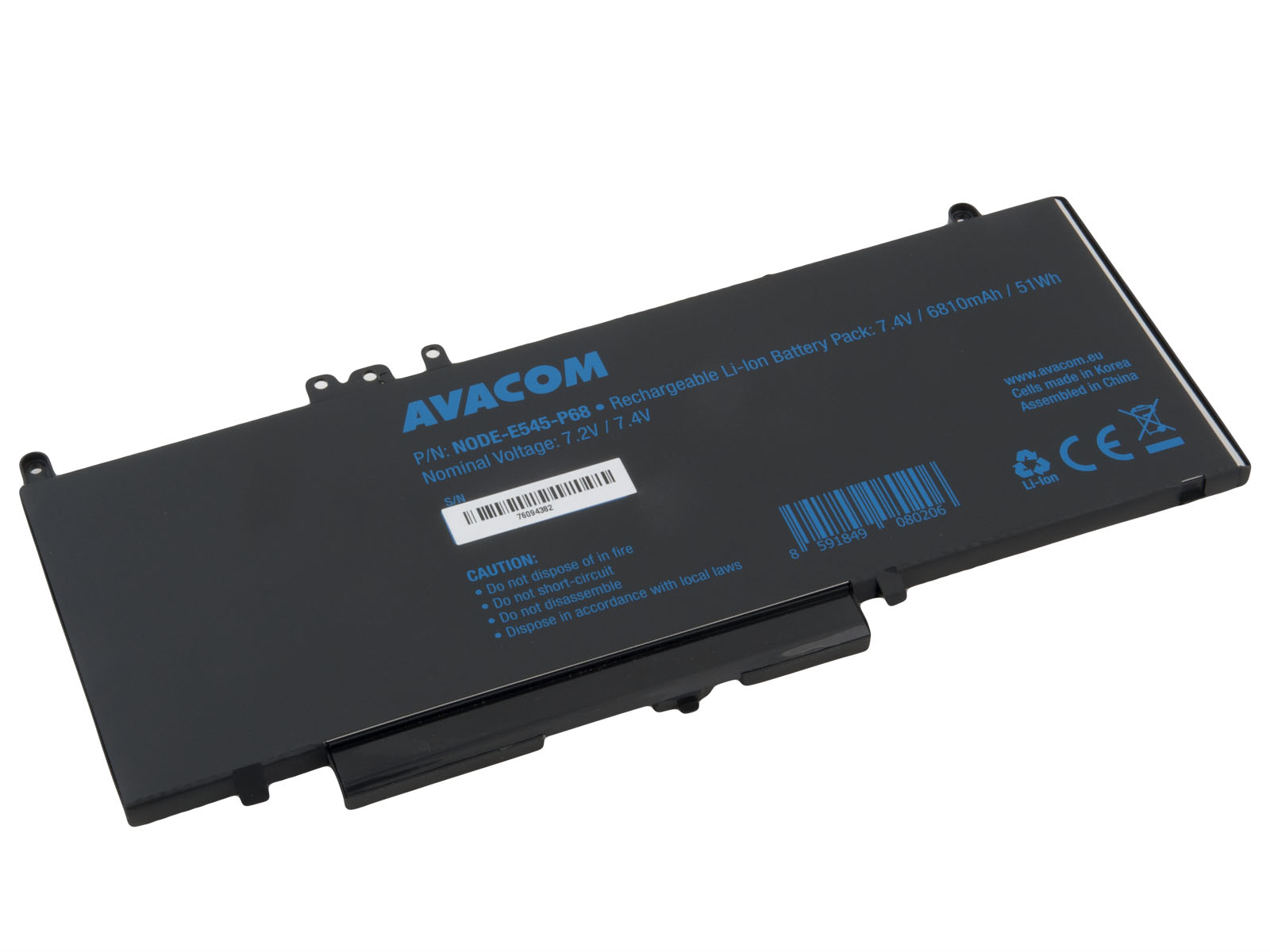 Batéria AVACOM pre Dell Latitude E5450 Li-Pol 7, 4 V 6810mAh 51Wh