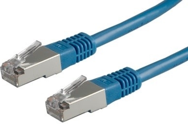 Patchkábel S/ FTP, Cat6, 2xRJ45, 0, 5m modrý