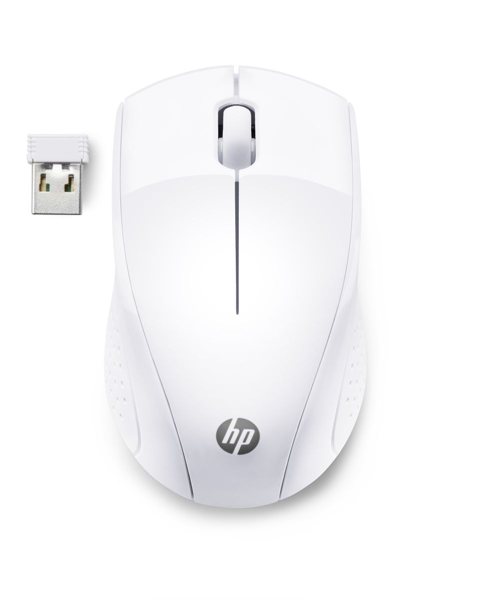 HP 220/ Ergonomická/ Optická/ 1 600 DPI/ Bezdrôtová USB/ Biela