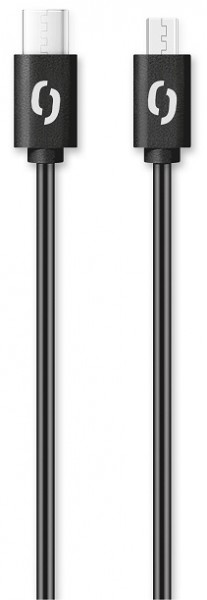 ALIGATOR Dátový kábel POWER 3A, USB-C/ microUSB čierny