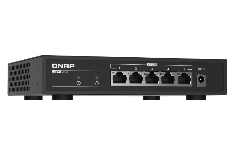 QNAP switch QSW-1105-5T (5x 2, 5GbE port, pasiv. chladenie, 100M/ 1G/ 2, 5G, Broadcom Chipset) 