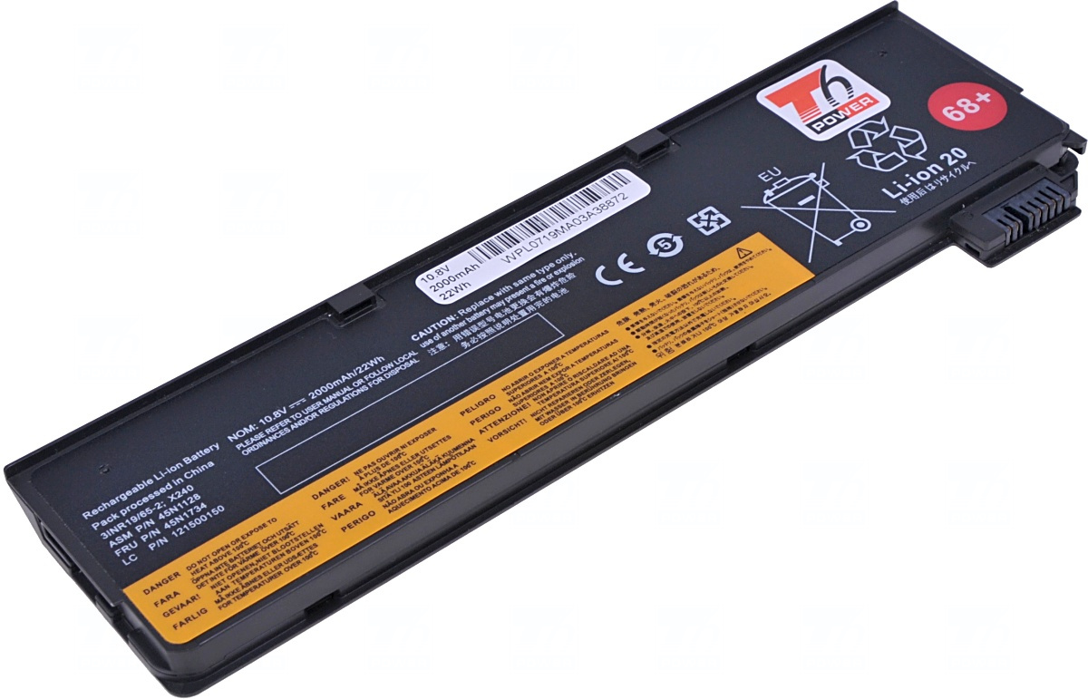 Batéria T6 Power Lenovo ThinkPad T440, T450, T460, T470, T550, P50, 68, 2100mAh, 24Wh, 3cell