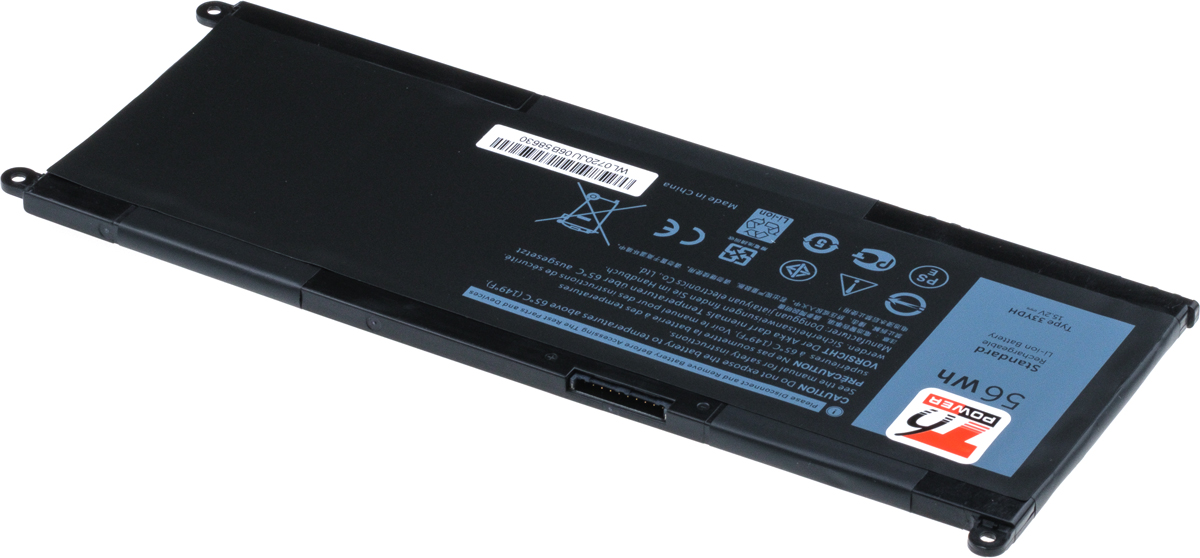 Batéria T6 Power Dell Insprion 7778, 7779, 7573, 7577, Latitude 3380, 3685mAh, 56Wh, 4cell, Li-pol 