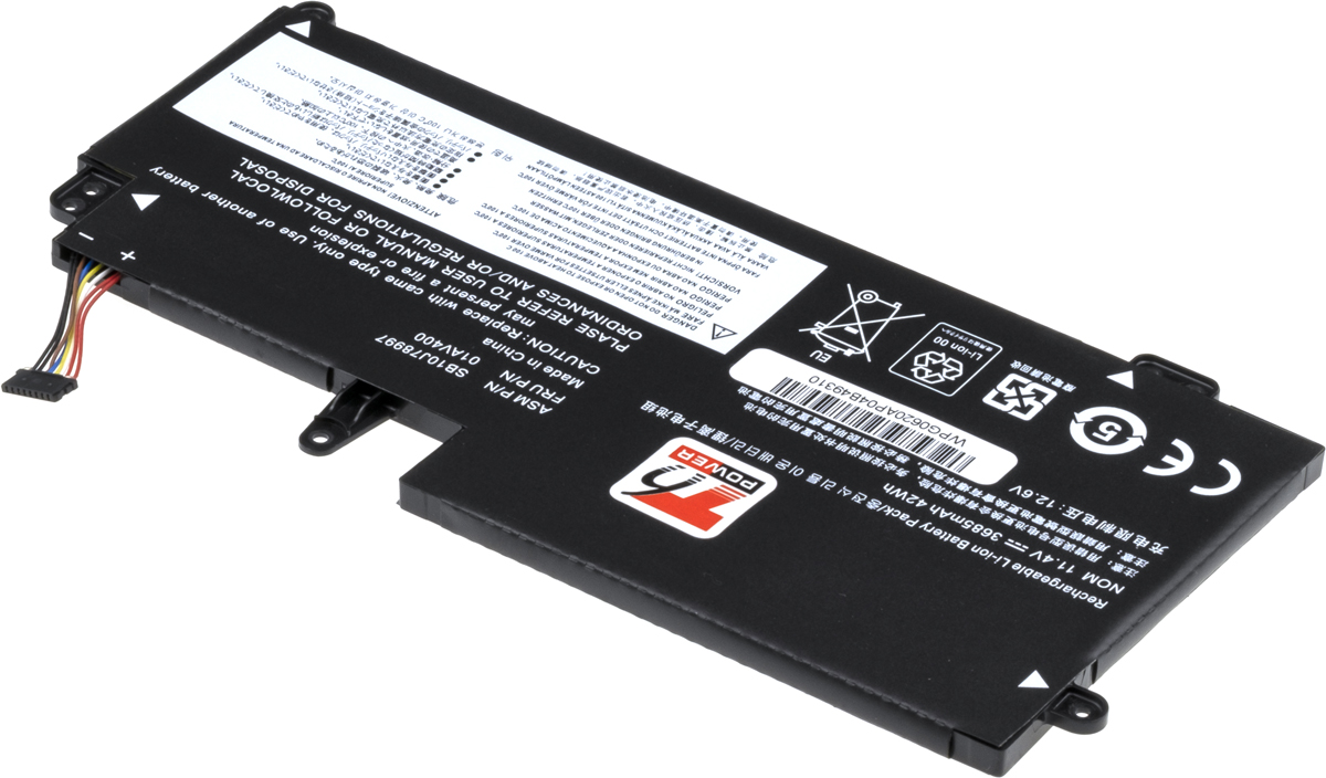 Baterie T6 Power Lenovo ThinkPad 13 20GJ/ 20GK, 20GL/ 20GM serie, 3730mAh, 42Wh, 3cell, Li-Pol 