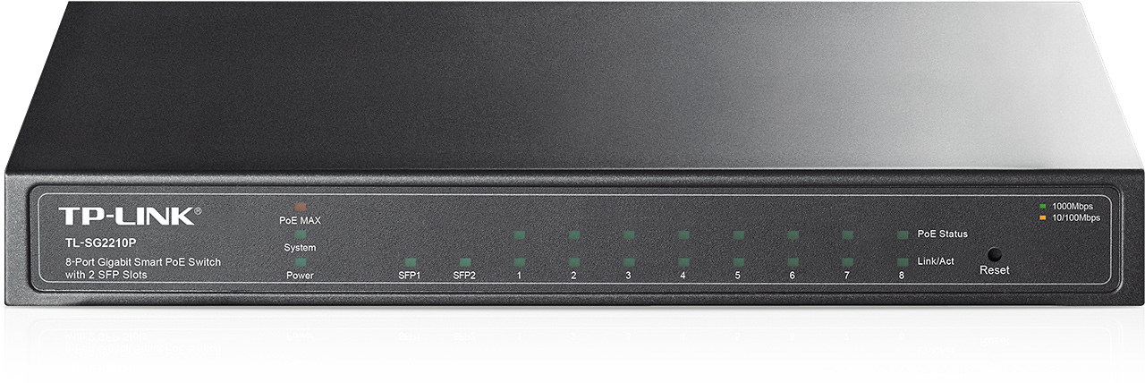 TP-Link TL-SG2210P 8xGb 61W POE Smart switch, 2xSFP Omada SDN