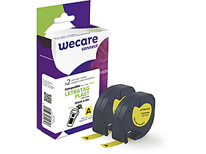 WECARE ARMOR páska kompatibilná s DYMO S0721620, Black/ Yellow, 2*12mm*4m