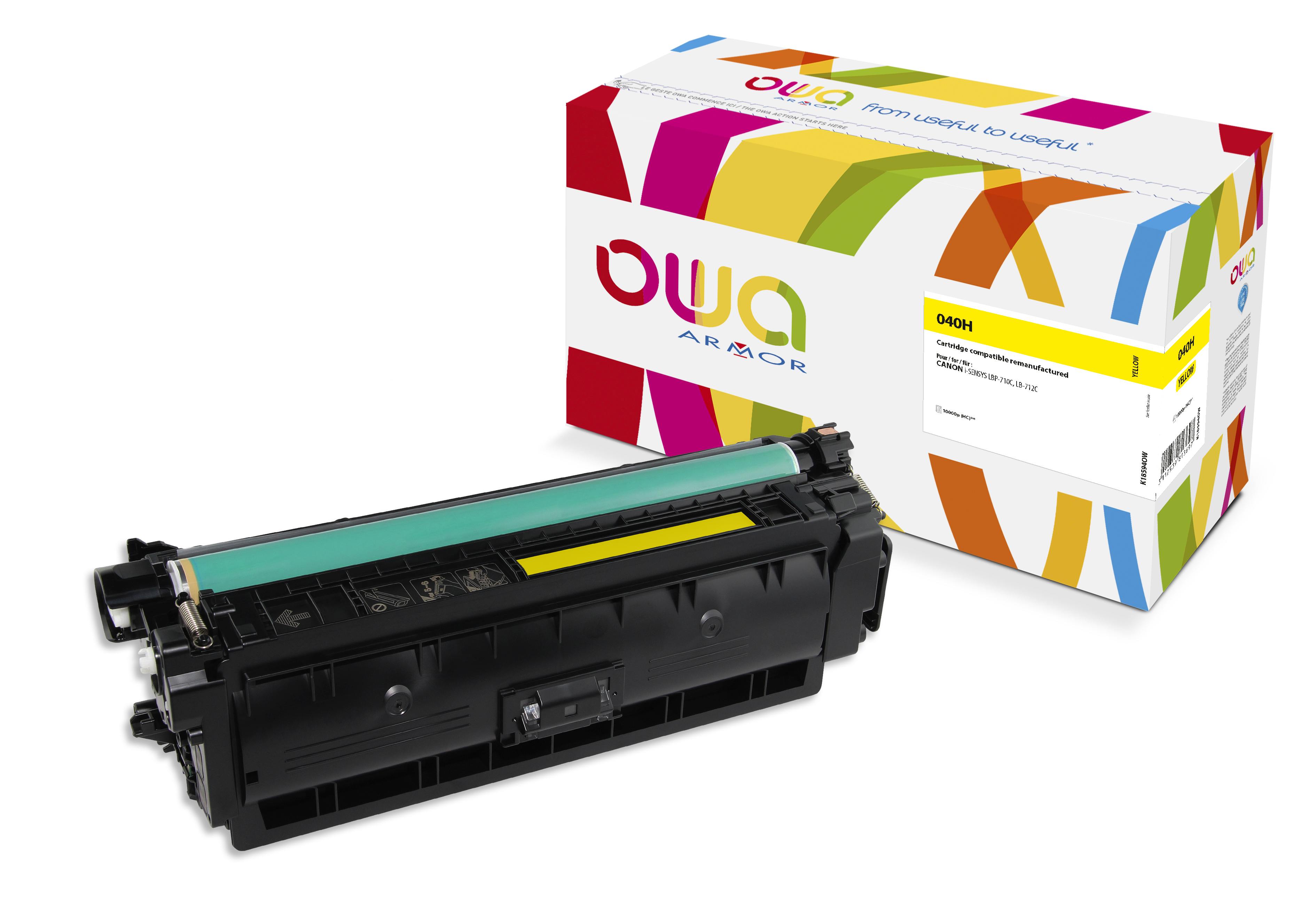 OWA Armor toner kompatibilný s Canon CRG-040H Y, 10000st, žltá/ yellow