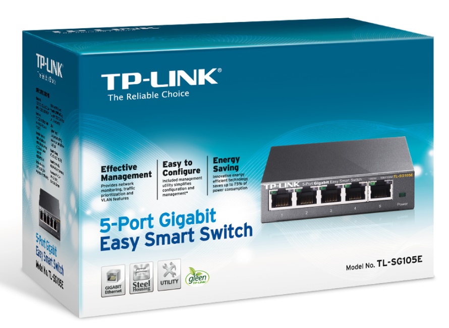 TP-Link TL-SG105E 5-port Gigabit Easy Smart Switch 