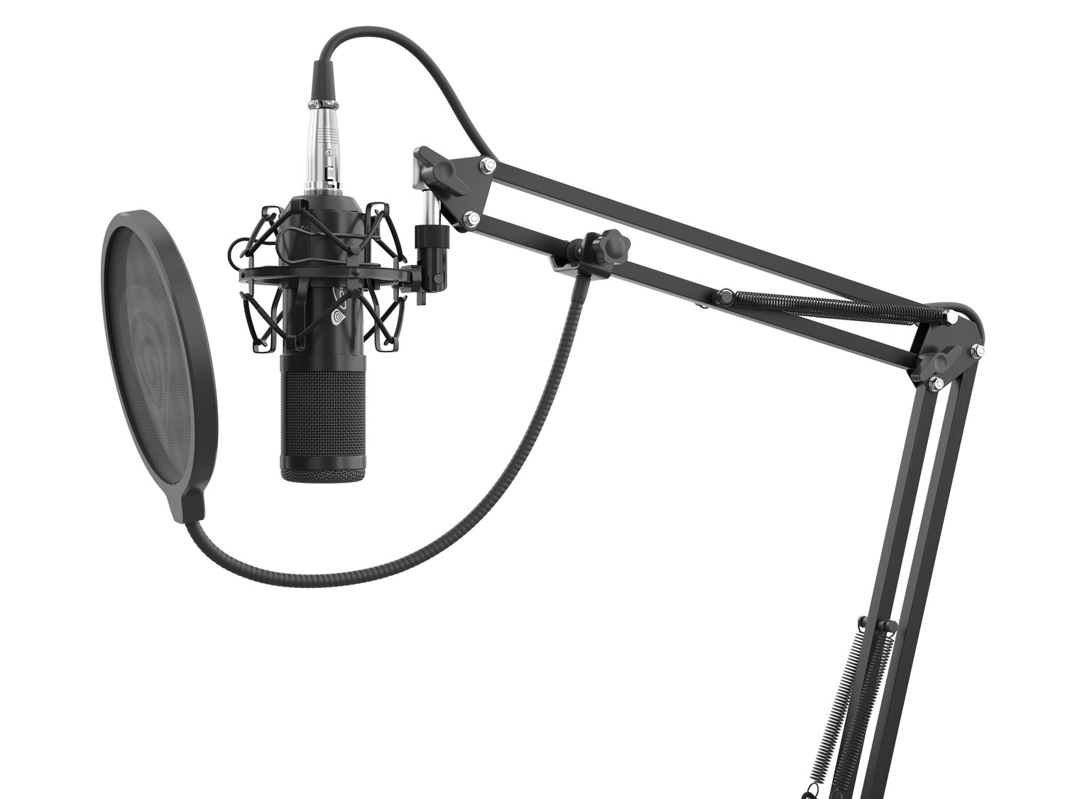 Streamovací mikrofón Genesis Radium 300, XLR, kardioidná polarizácia, ohybné rameno, pop-filter 