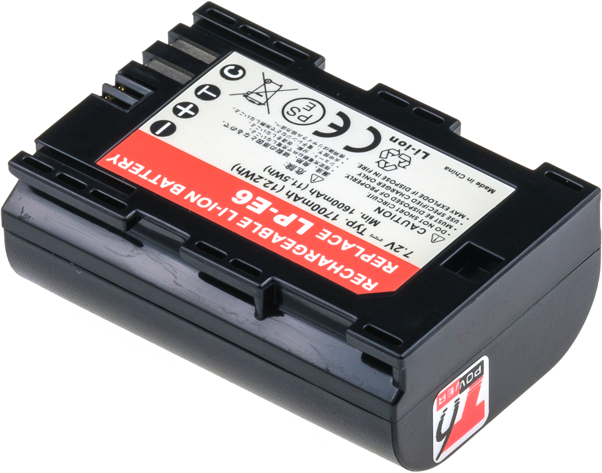 Baterie T6 power Canon LP-E6, LP-E6N, 1700mAh, 12, 2Wh 