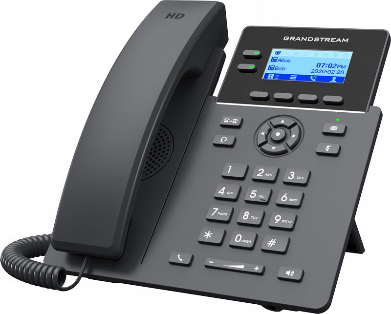 Grandstream GRP2602 SIP telefón, 2, 21" LCD podsv. displej, 4 SIP účty, 2x100Mbit port 