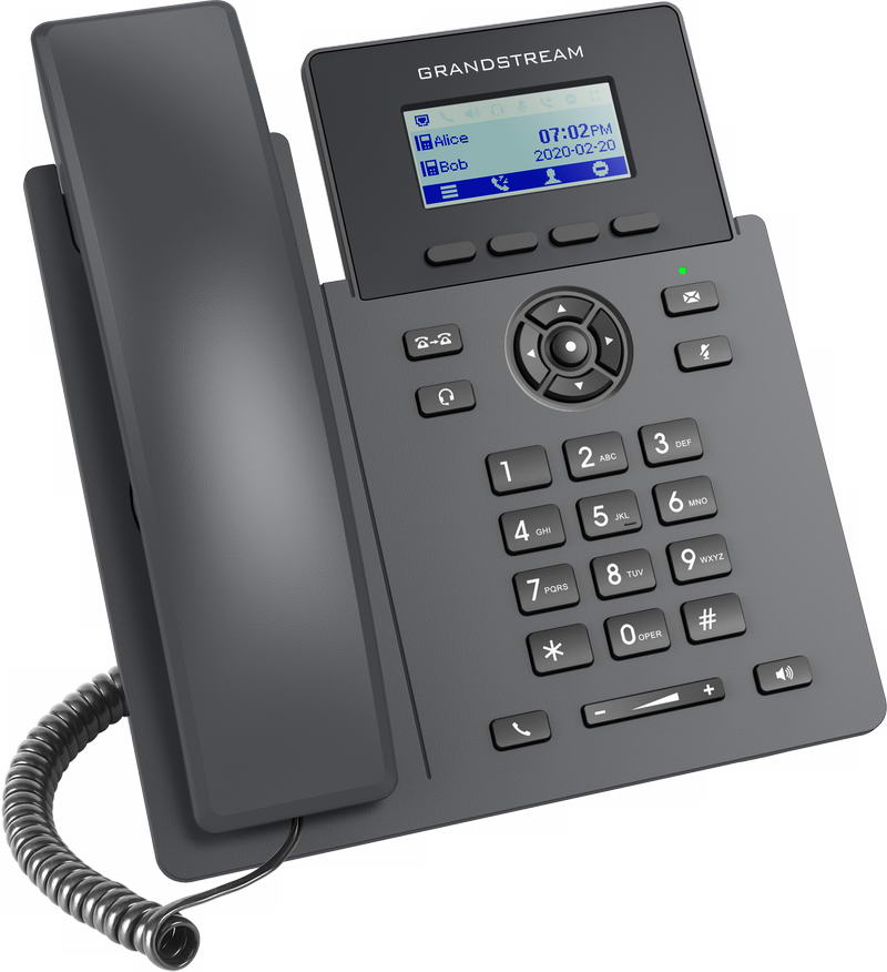 Grandstream GRP2601P SIP telefón, 2, 21" LCD displej, 2 SIP účty, 100Mbit port, PoE 