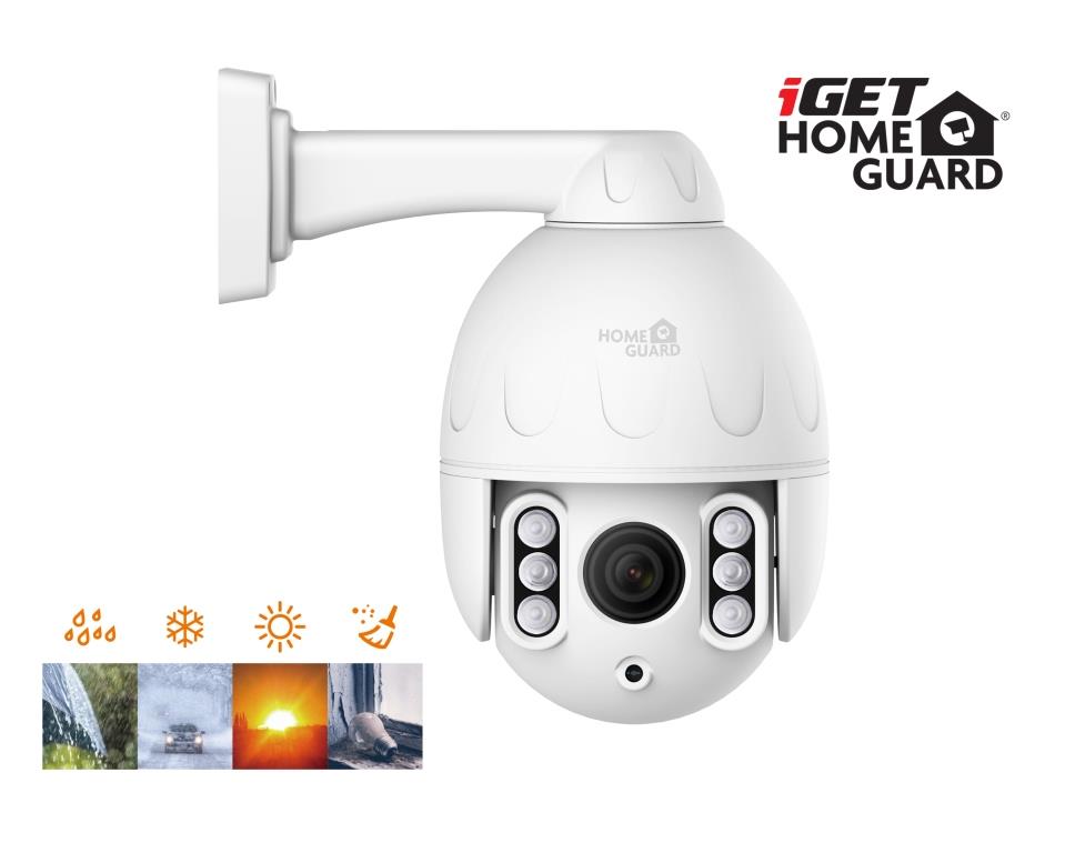 iGET HGWOB853 - WiFi venkovní rotační IP FullHD 1080p kamera, IP66, mikrofon + repro., LAN, CZ app 