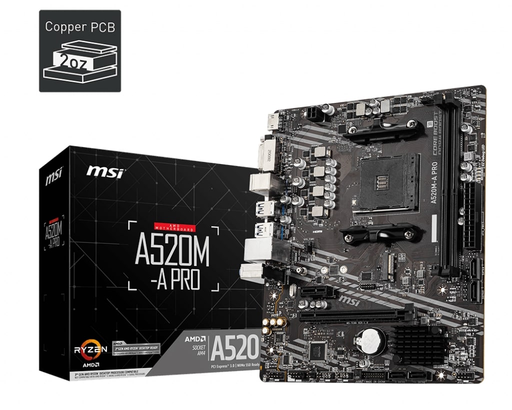 MSI A520M-A PRO/ AM4/ mATX 