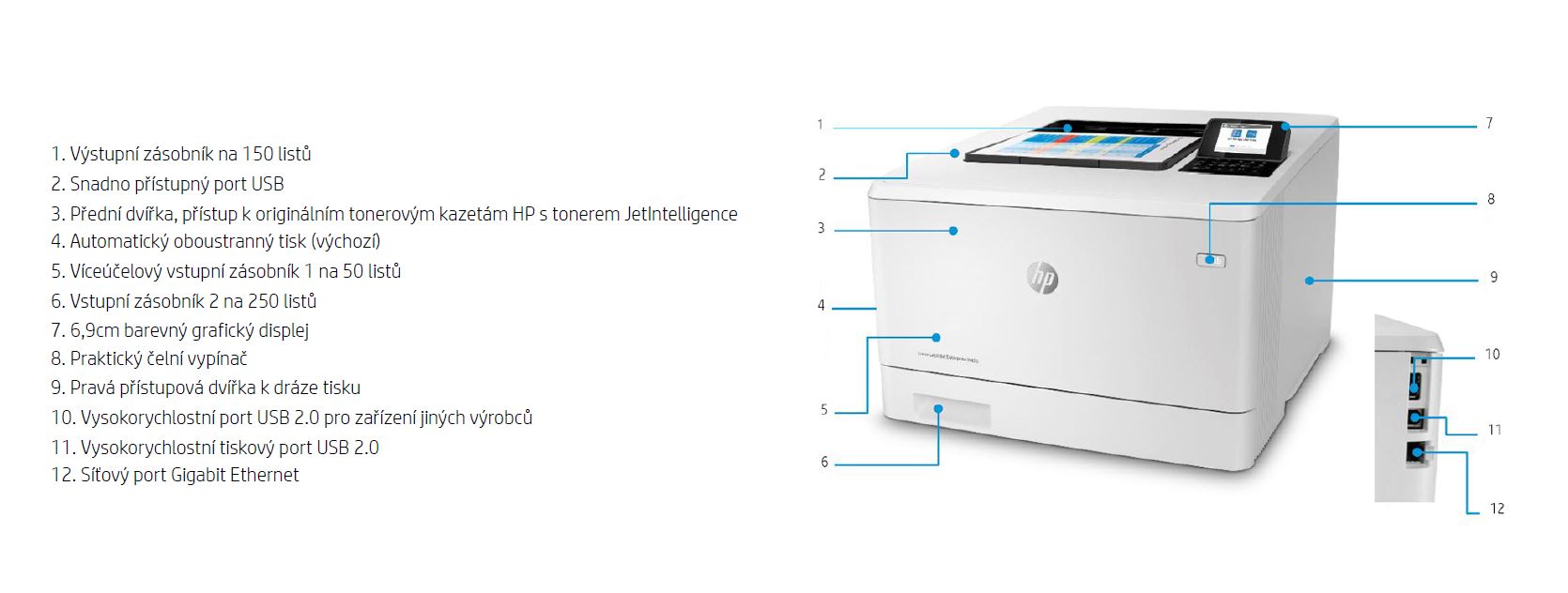 HP Color LaserJet Ent/ M455dn/ Tisk/ Laser/ A4/ LAN/ USB 
