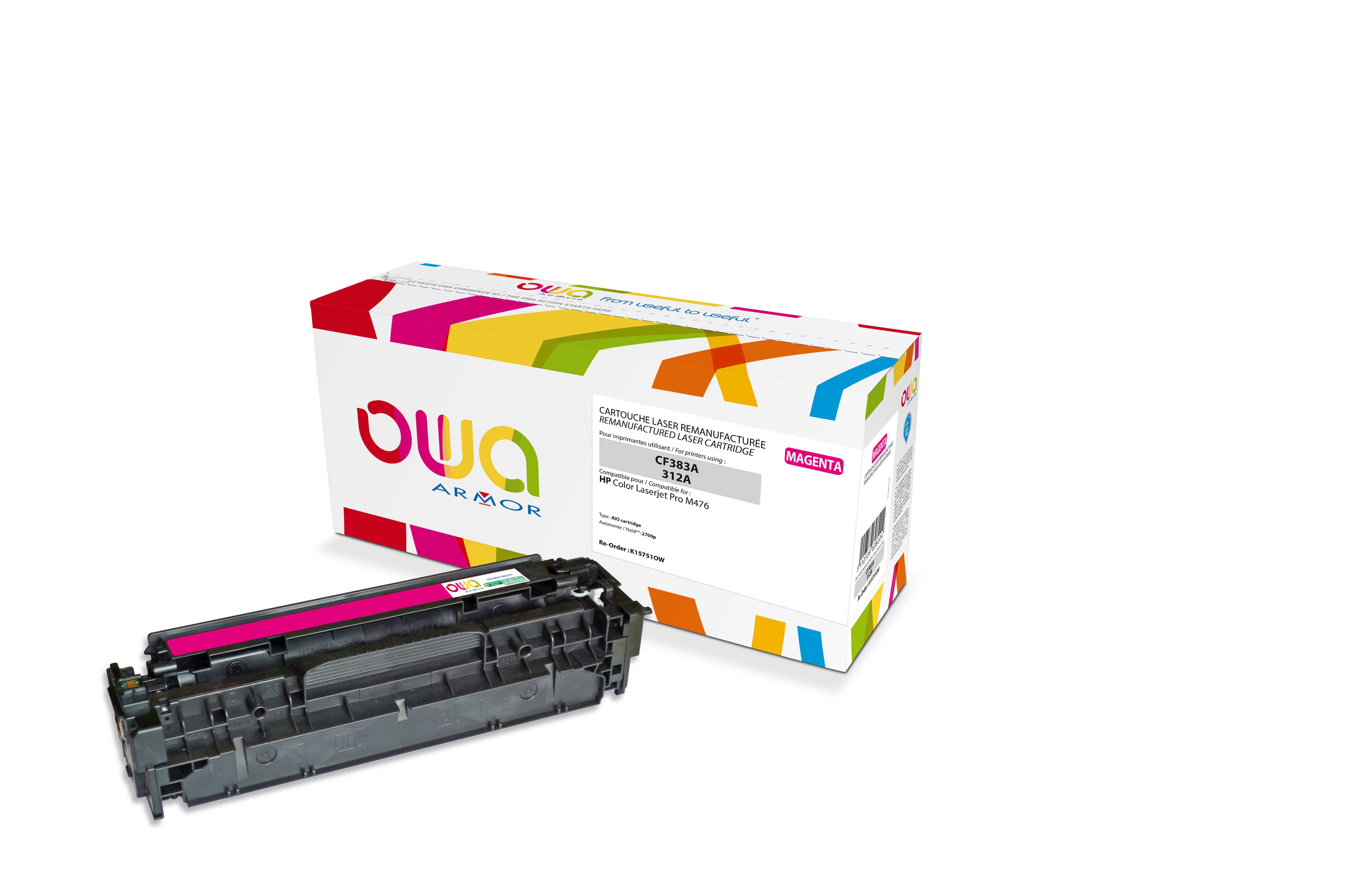 OWA Armor toner kompatibilný s HP CF383A, 2700st, červená/ magenta