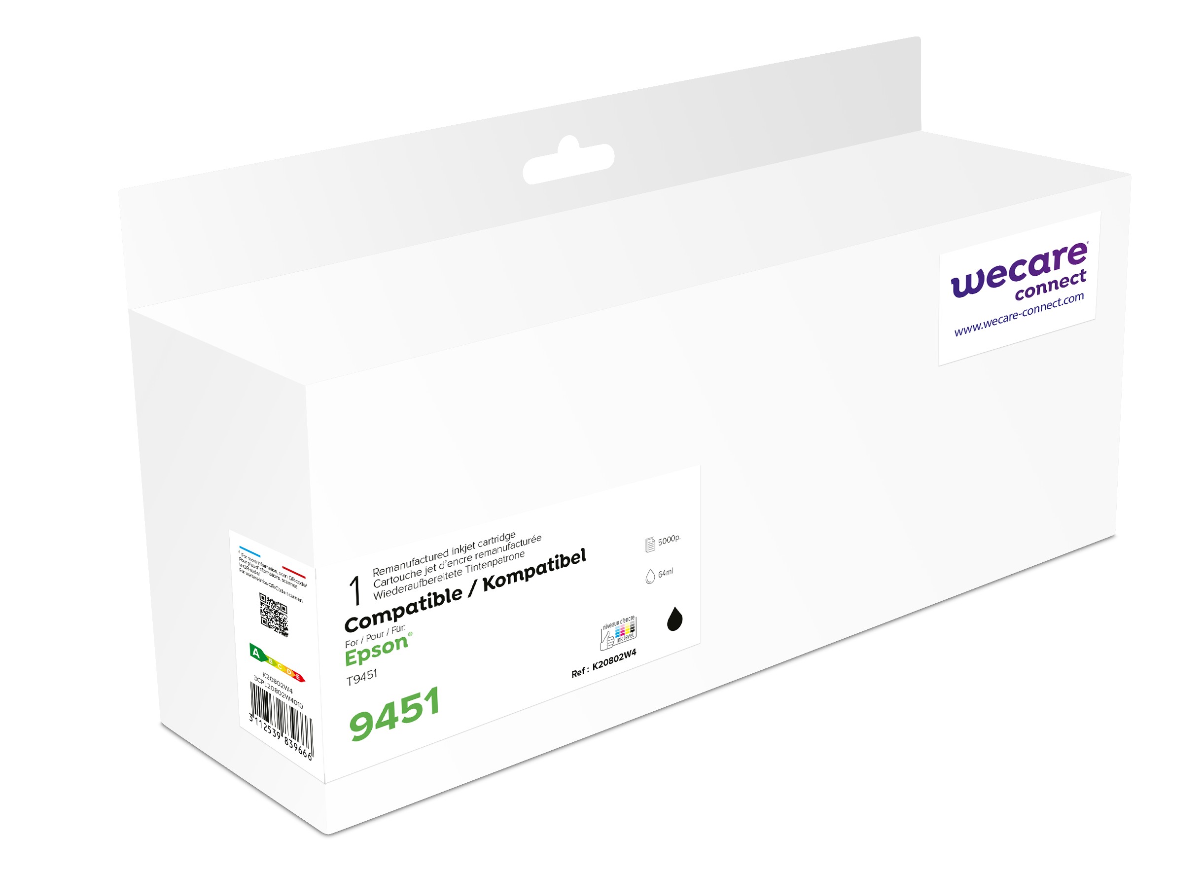 WECARE ARMOR ink kompatibilný s Epson C13T945140, čierna/ black