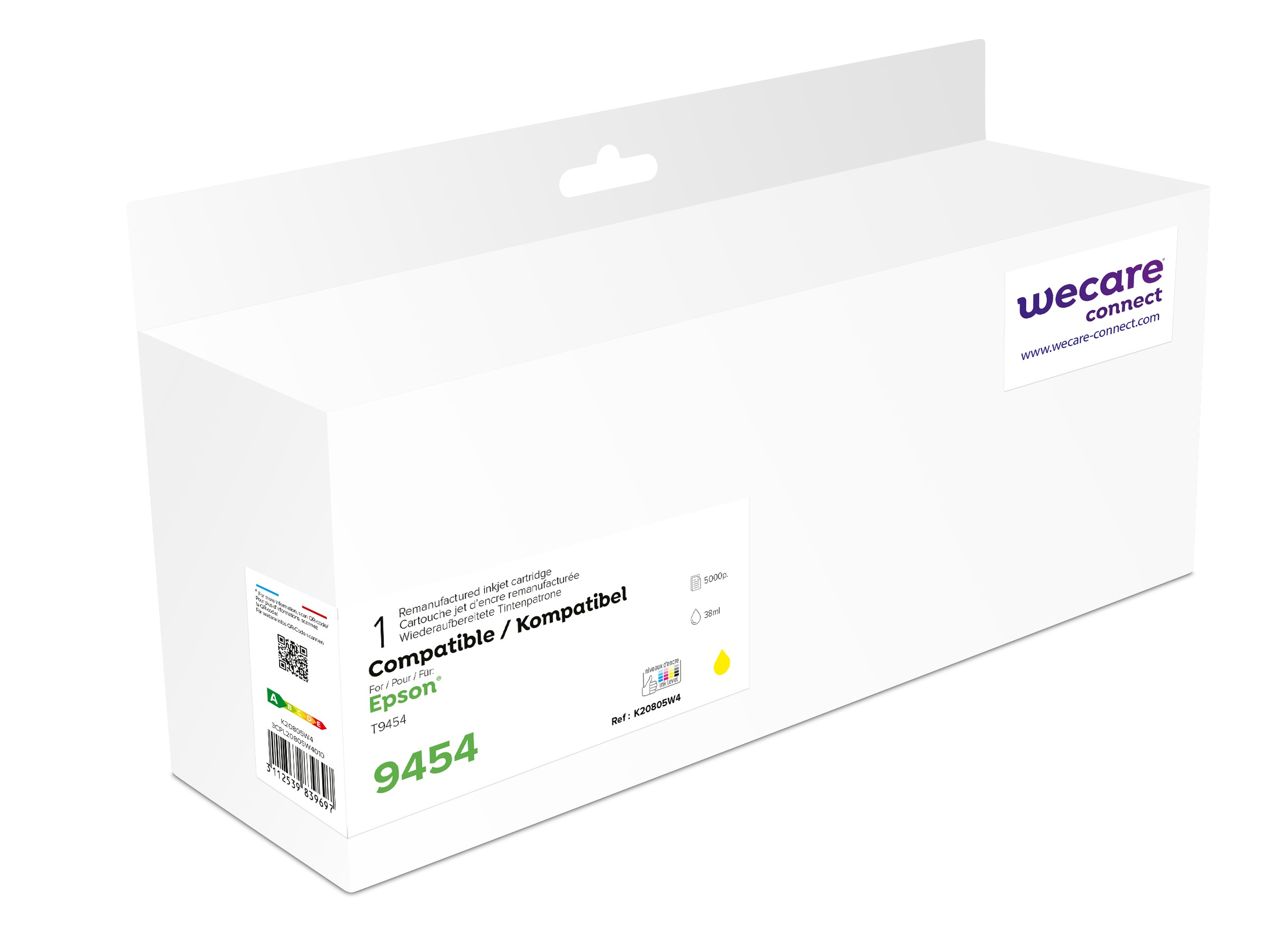 WECARE ARMOR ink kompatibilní s Epson C13T945440, žlutá/ yYellow