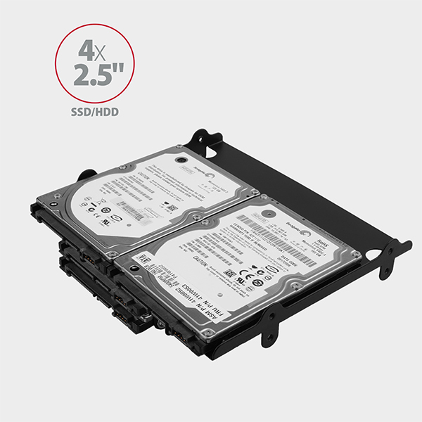 AXAGON RHD-435, kovový rámeček pro 4x 2.5" nebo 2x 2.5" HDD/ SSD a 1x 3.5" HDD do 5.25" pozice 