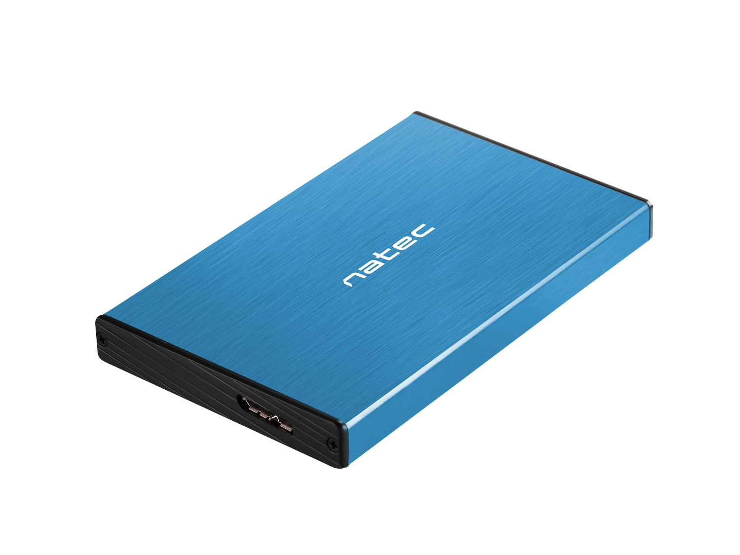 Externý box pre HDD 2, 5" USB 3.0 Natec Rhino Go, modrý, hliníkové telo 