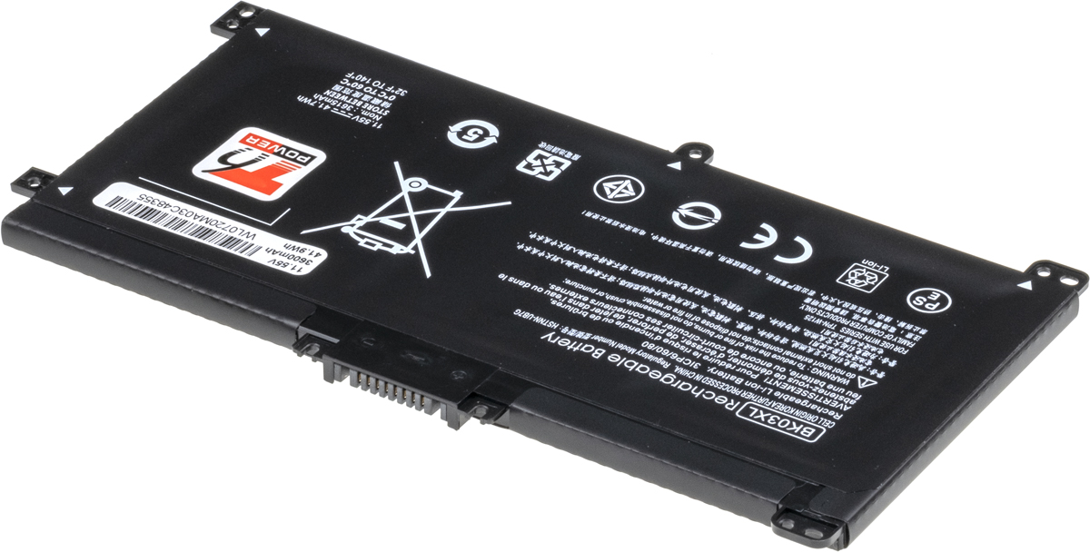 Batéria T6 Power HP Pavilion 14-ba000, 14-ba100, 14-ba200 x360 séria, 3470mAh, 40Wh, 3cell, Li-ion 