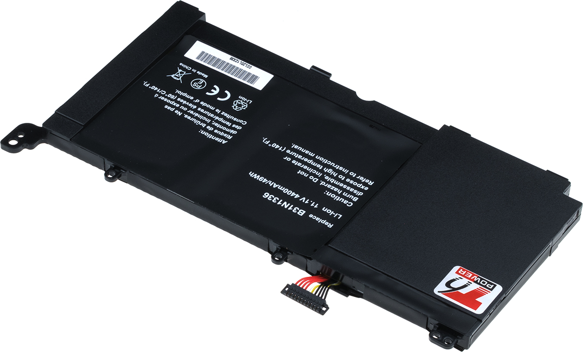 Batéria T6 Power Asus VivoBook S551L, R551L, K551L, V551L séria, 4400mAh, 49Wh, Li-pol, 3cell 