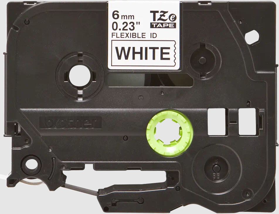 TZE-FX211, biela / čierna, 6mm 