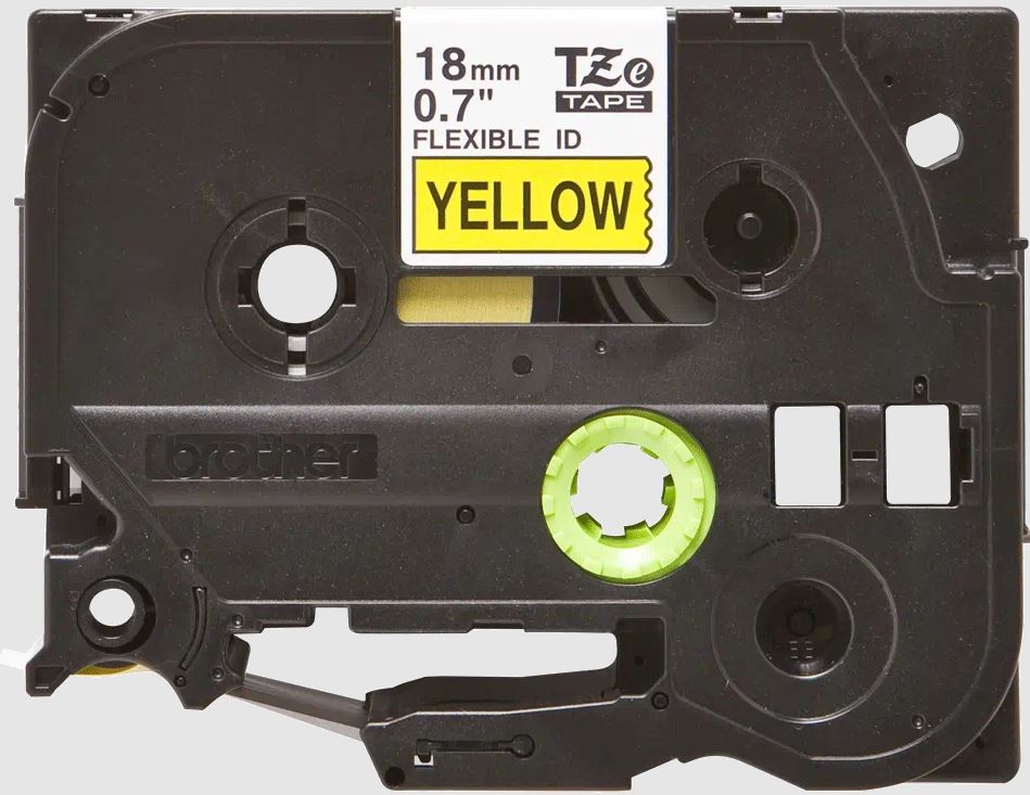 TZE-FX641, žlutá / černá, 18mm 