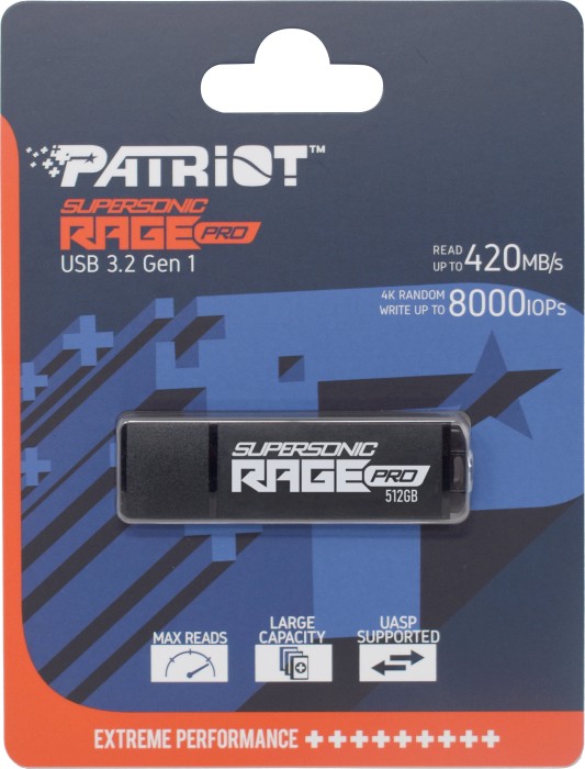 512GB Patriot SUPERSONIC RAGE PRE USB 3.2 (gén 1) 