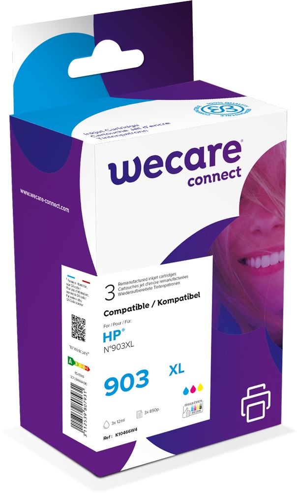 WECARE ARMOR ink sada kompatibilná s HP OJ 6950, (T6M03/ T6M07/ T6M11AE), 3-pack (CMY), 3x12ml, 903XL