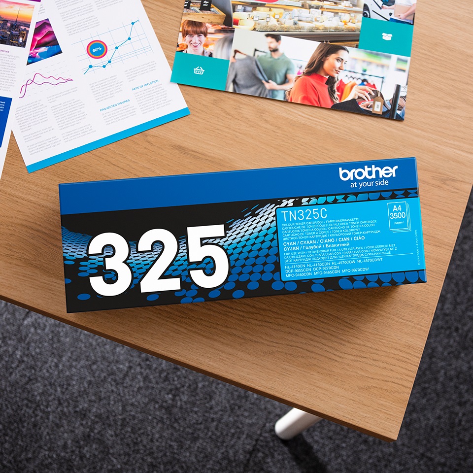 Brother TN-325C, toner cyan, 3 500 str. 