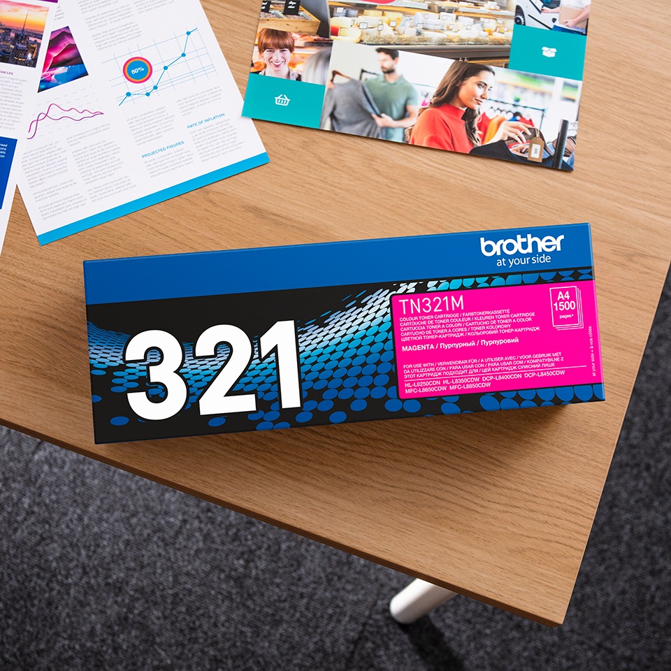 Brother TN-321M, toner magenta, 1 500 str. 