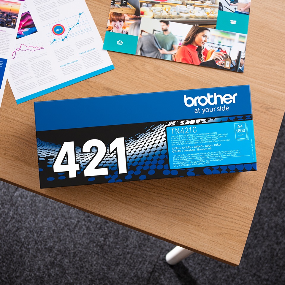 Brother TN-421C, toner cyan, 1 800 str. 