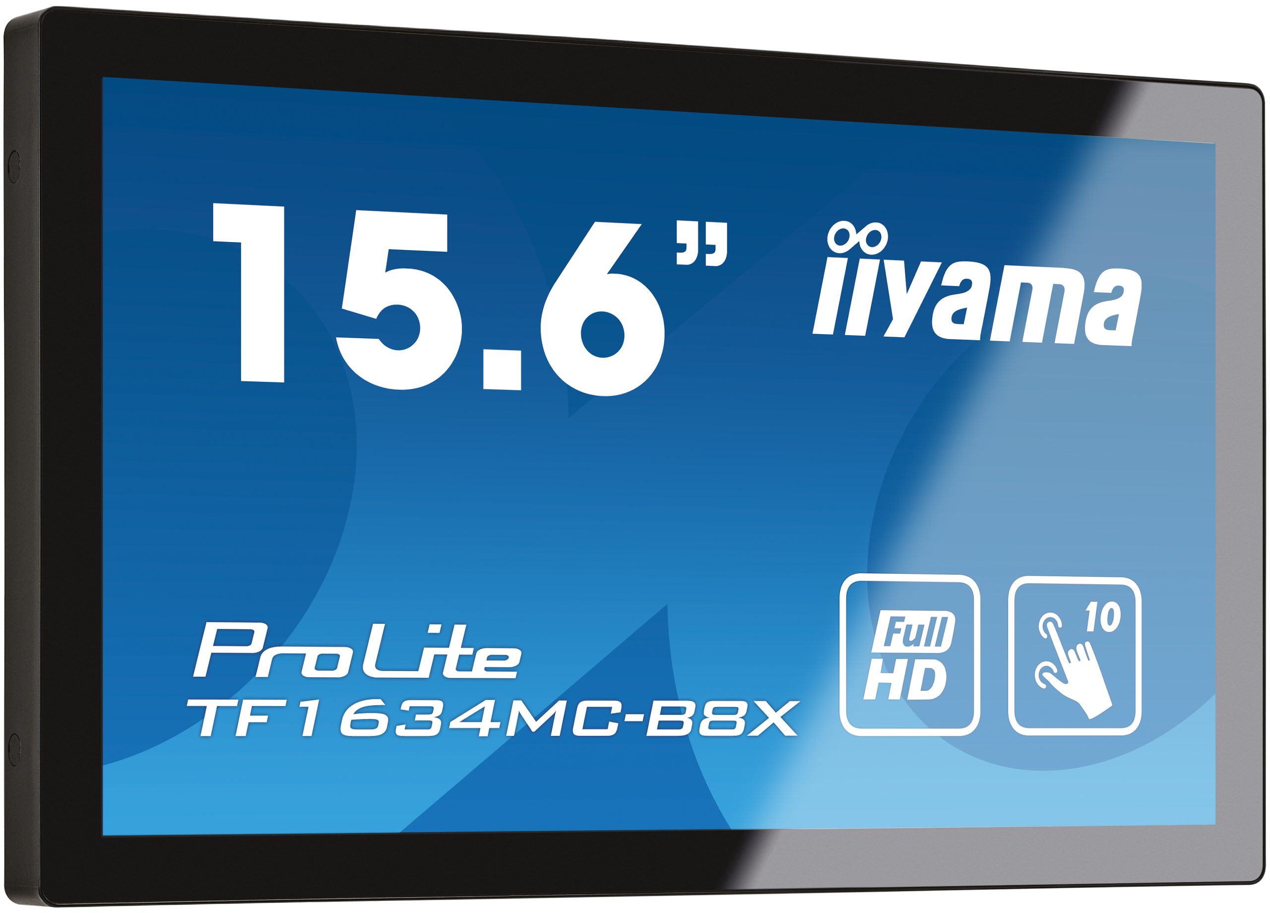 15, 6" iiyama TF1634MC-B8X: IPS, FullHD, capacitive, 10P, 450cd/ m2, VGA, DP, HDMI, IP65, černý 