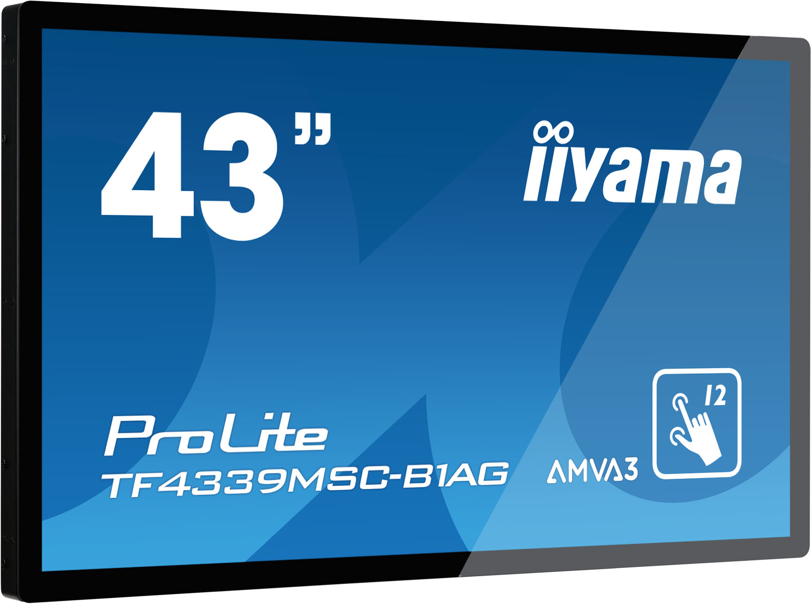 43" iiyama TF4339MSC-B1AG: AMVA, FullHD, capacitive, 12P, 400cd/ m2, VGA, HDMI, DP, 24/ 7, IP54, čierny 