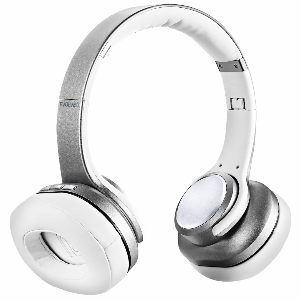 EVOLVEO SupremeSound 8EQ, Bluetooth sluchátka s reproduktorem a ekvalizérem 2v1, stříbrné 