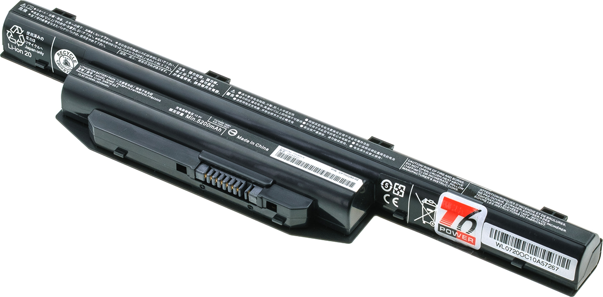 Batéria T6 Power Fujitsu LifeBook A555, 5200mAh, 56Wh, 6cell