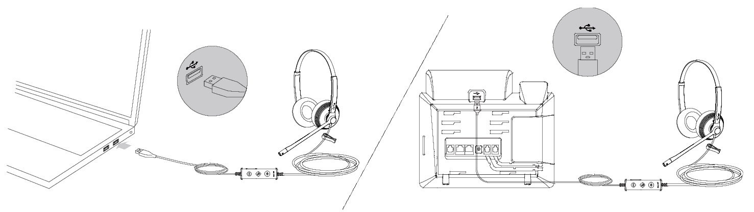 Yealink UH34 Dual náhlavní souprava na obě uši s USB konektorem 