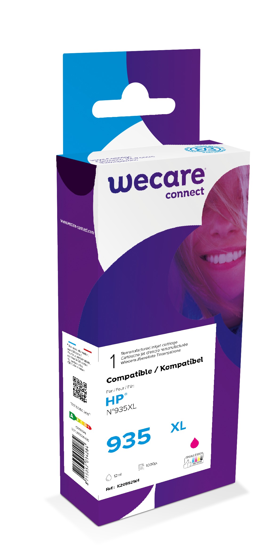 WECARE ARMOR ink kompatibilný s HP C2P25AE, červená/ magenta