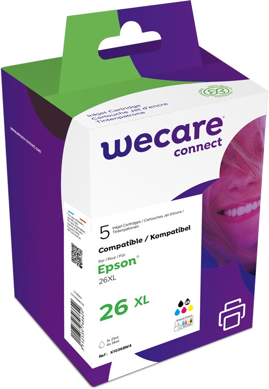 WECARE ARMOR ink sada kompatibilná s EPSON C13T26364010, CMYK+PK