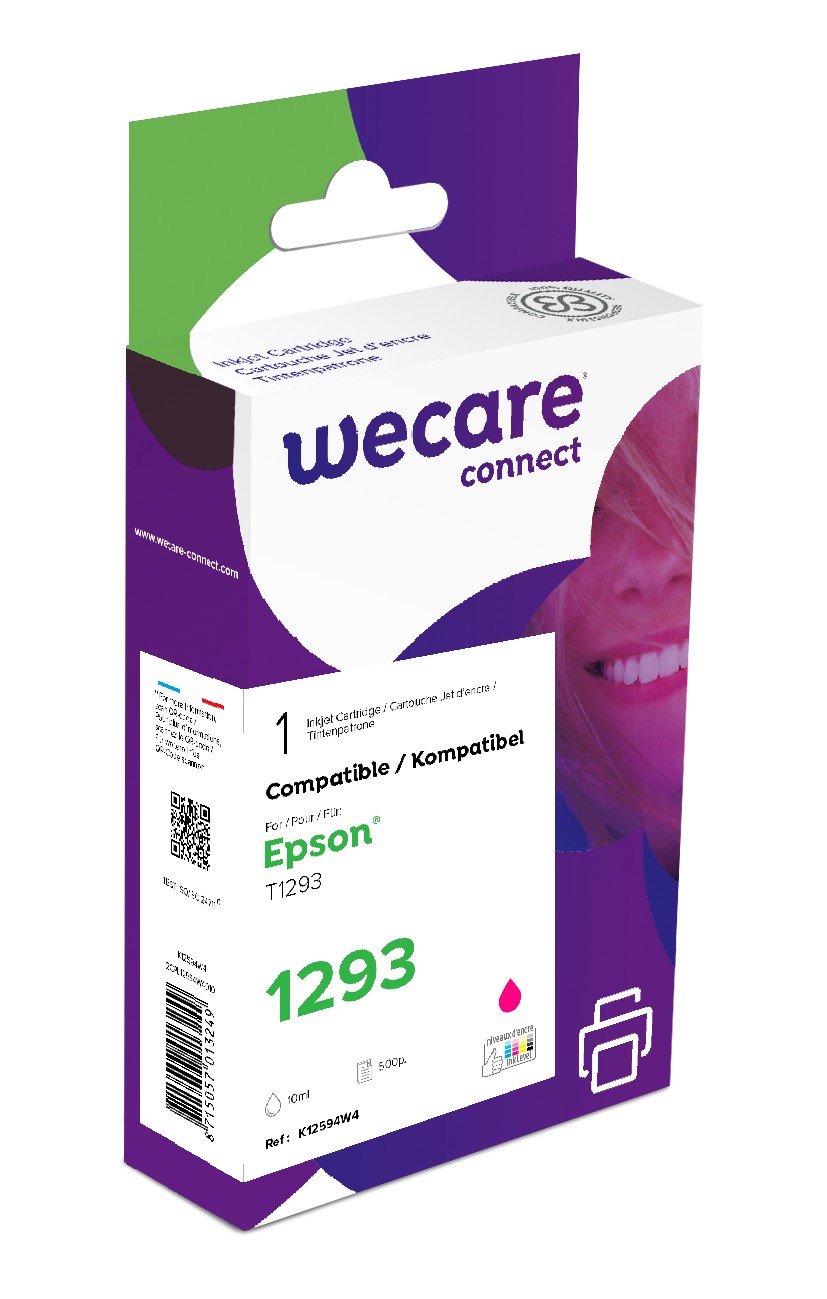 WECARE ARMOR ink kompatibilní s EPSON C13T12934012, červená/ magenta