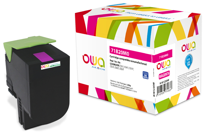 OWA Armor toner kompatibilný s LEXMARK 71B20M0, 2300st, červená/ magenta